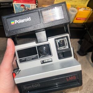 Polaroid Vintage Instant Camera Black and Gray Film Photography